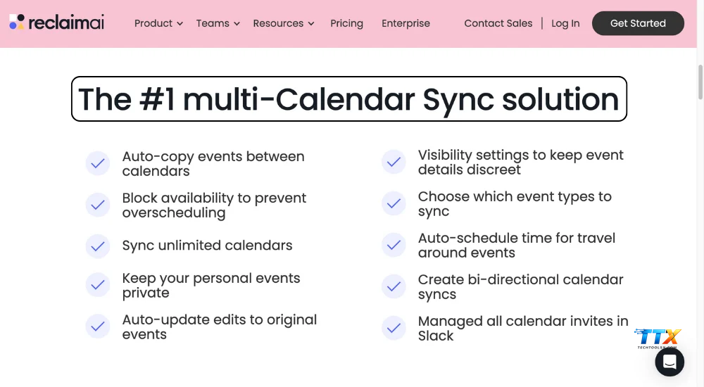 Reclaim calendar sync-techtoolsx.com