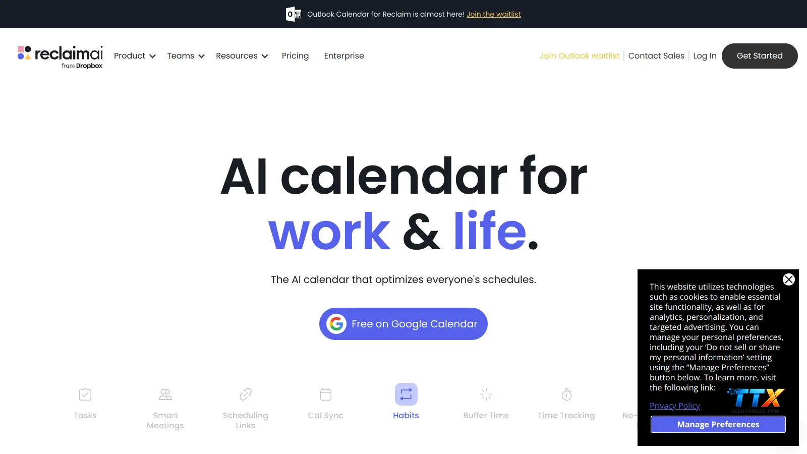Reclaim calendar-techtoolsx.com
